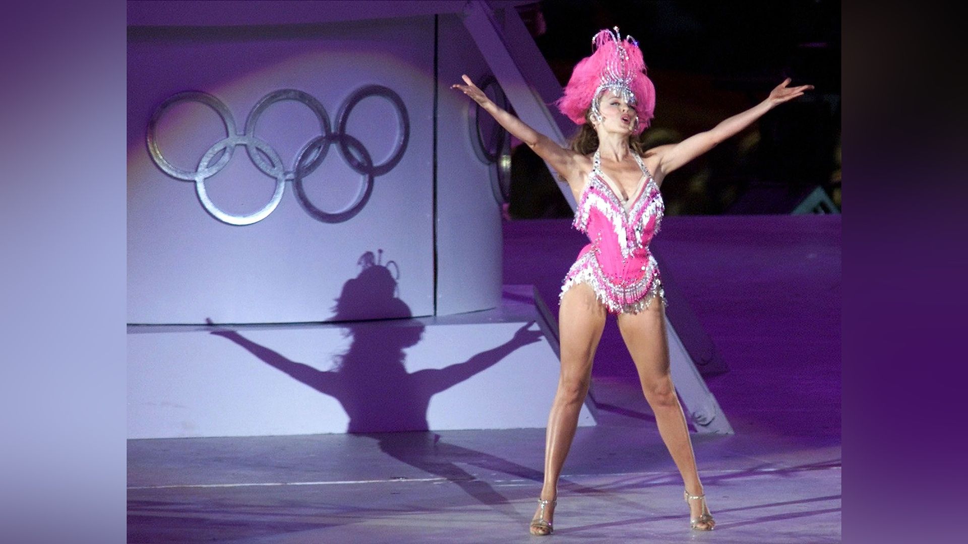 Kylie Minogue during Olympic Games in Sydney