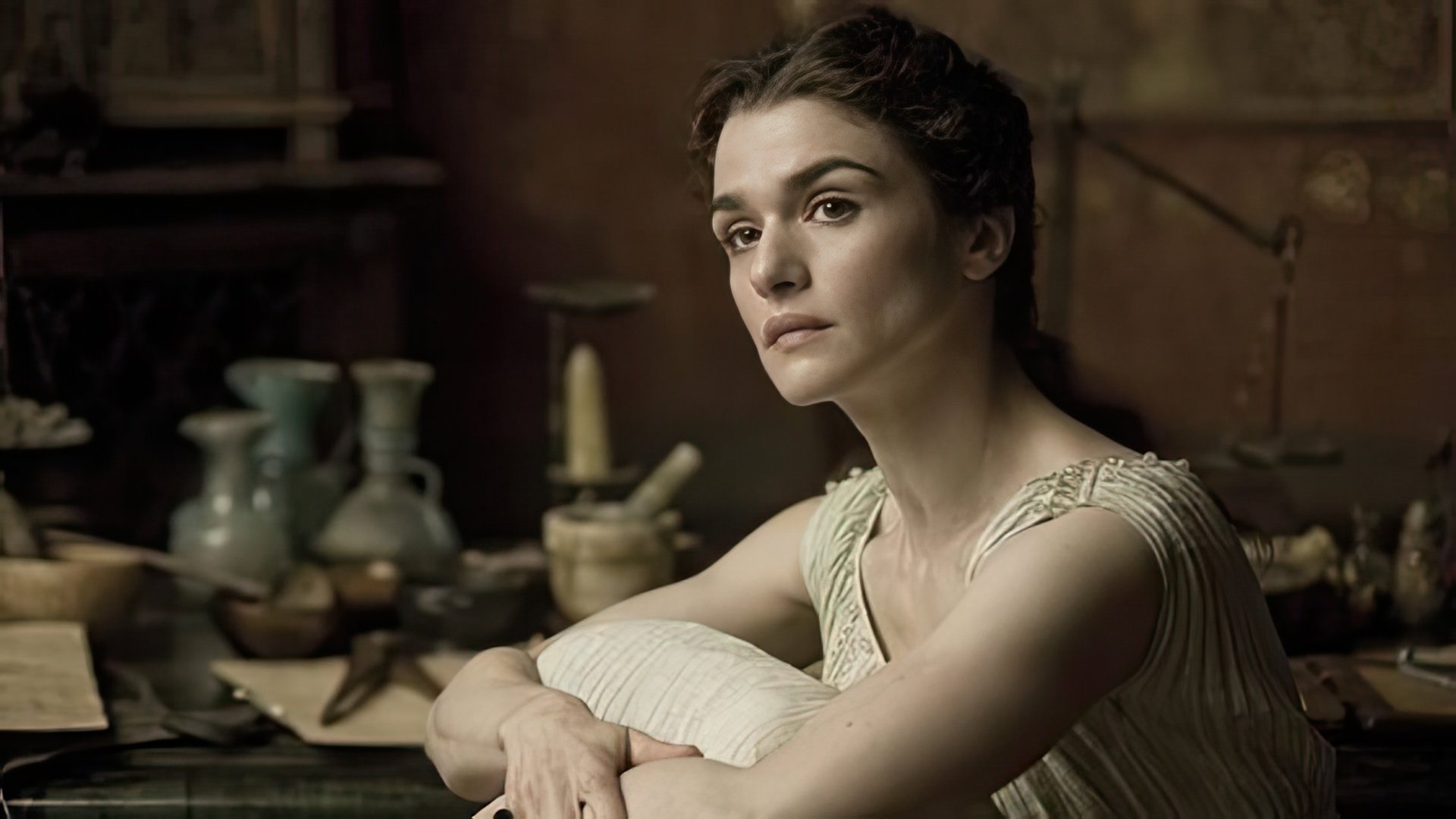 Scene from "Agora" featuring Rachel Weisz