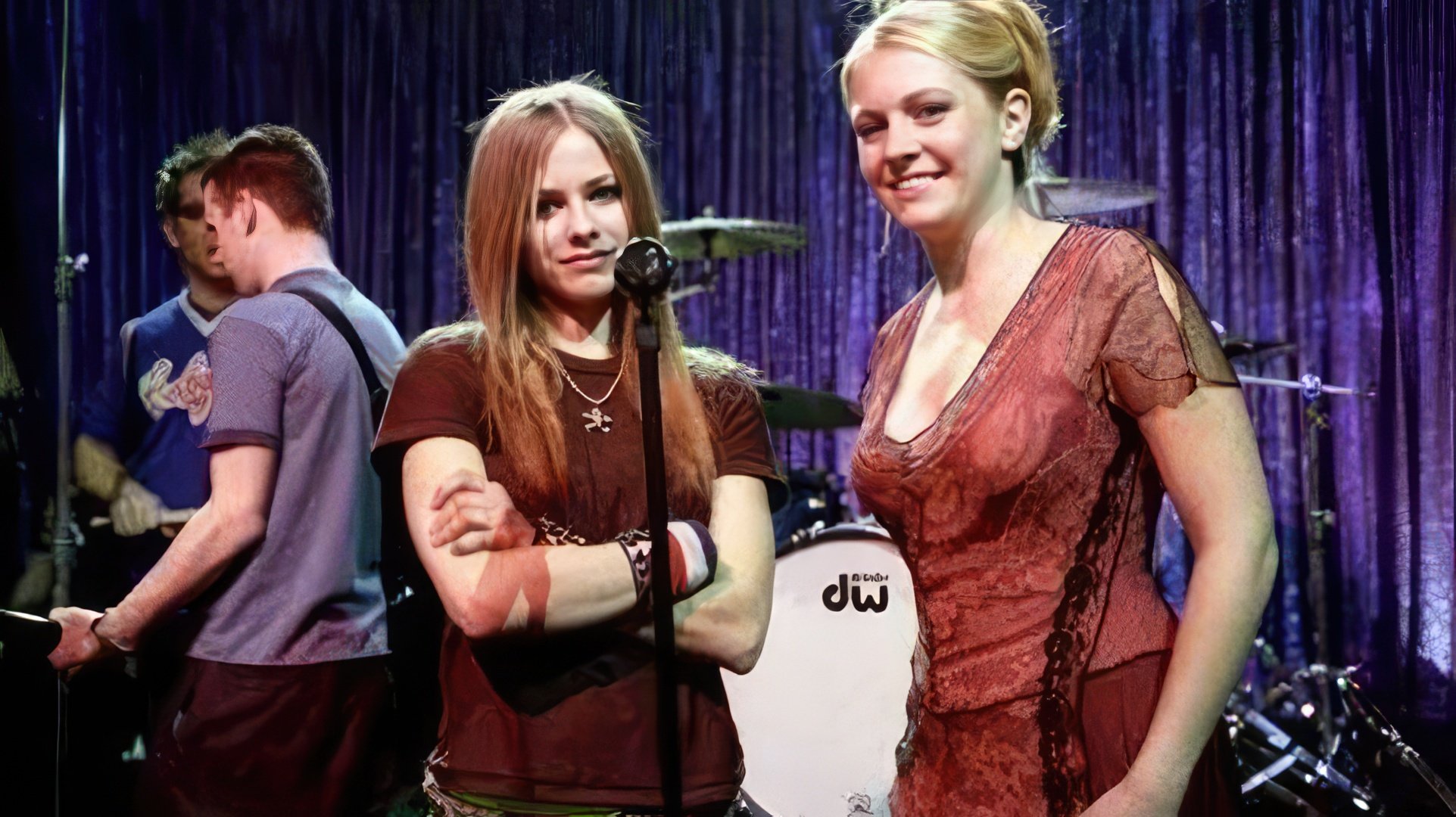 Avril Lavigne on the set of 'Sabrina the Teenage Witch'