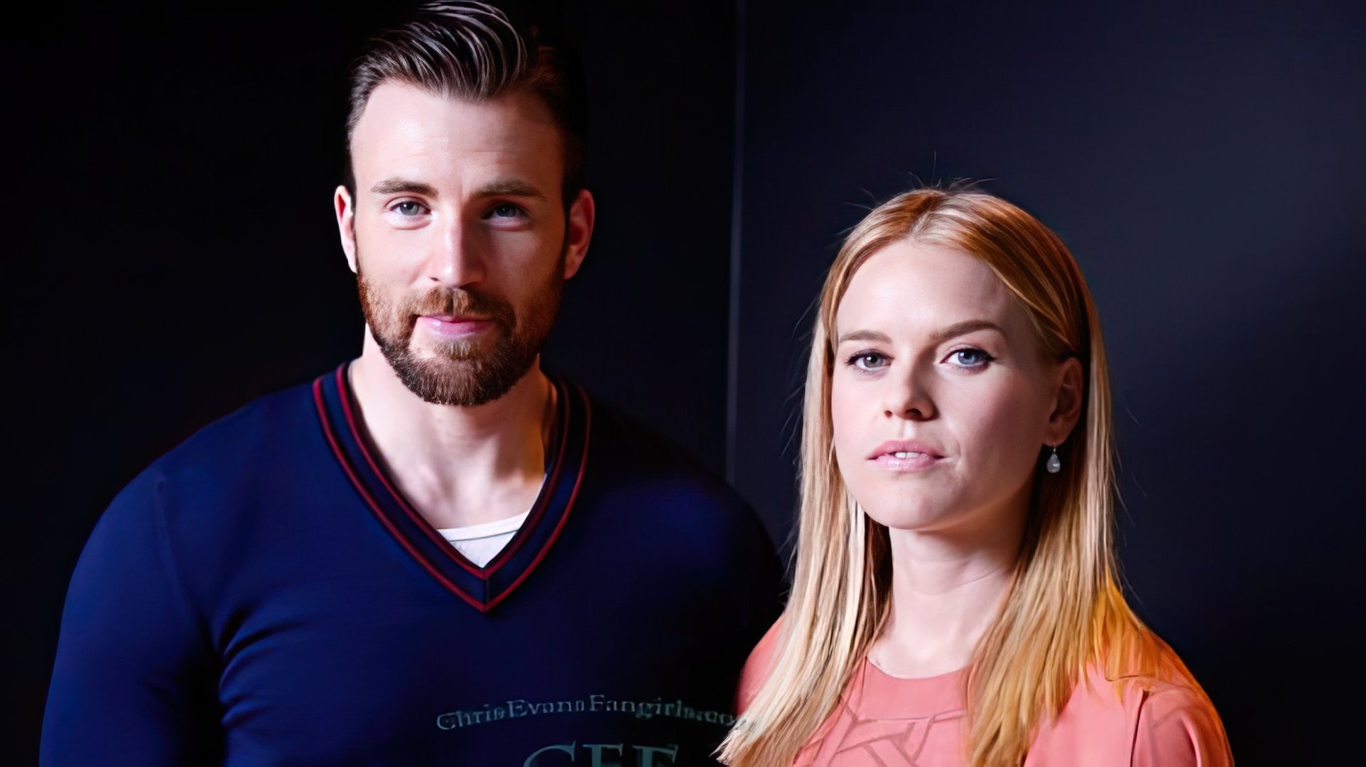 Chris Evans and Alice Eve