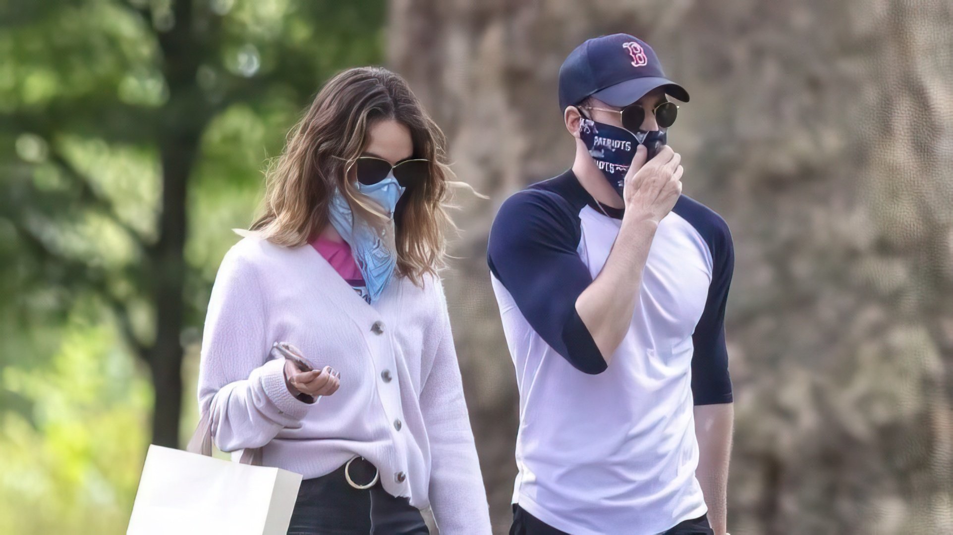 Chris Evans and Lily James