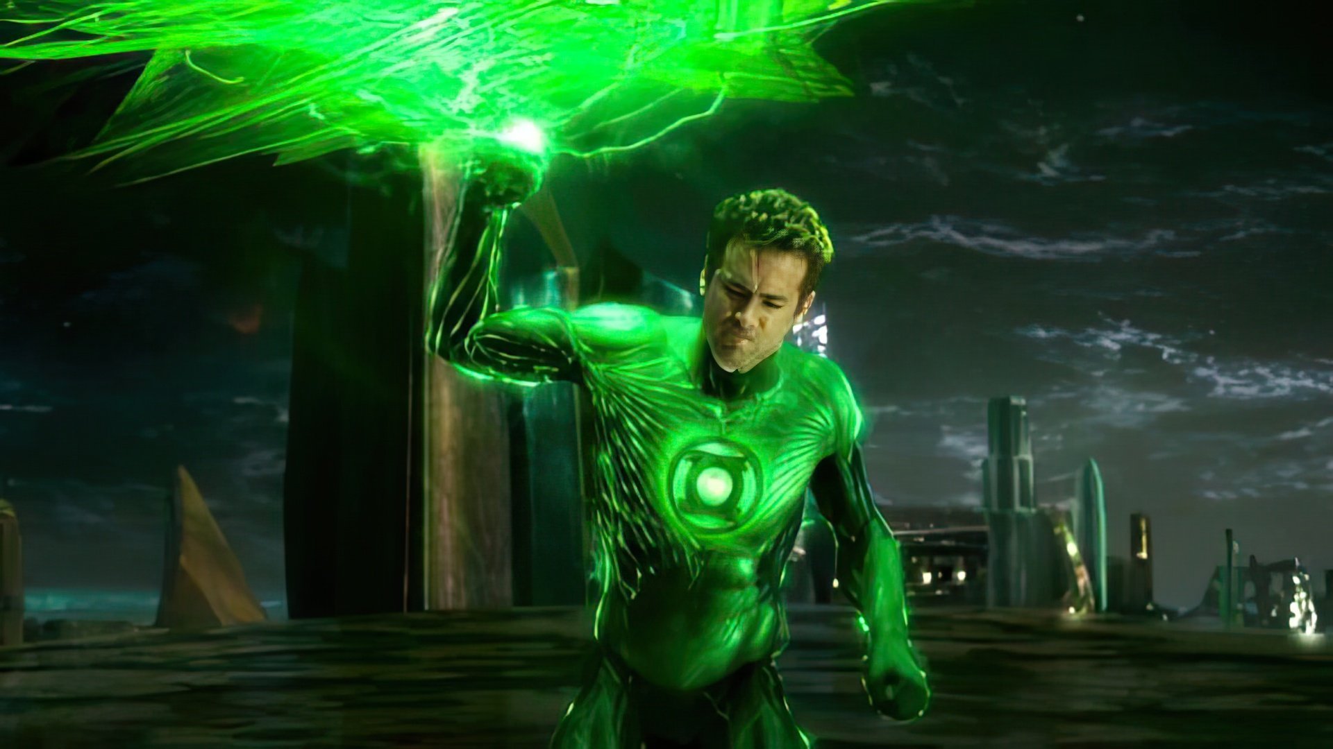Green Lantern Reynolds barely coped with the role of a superhero