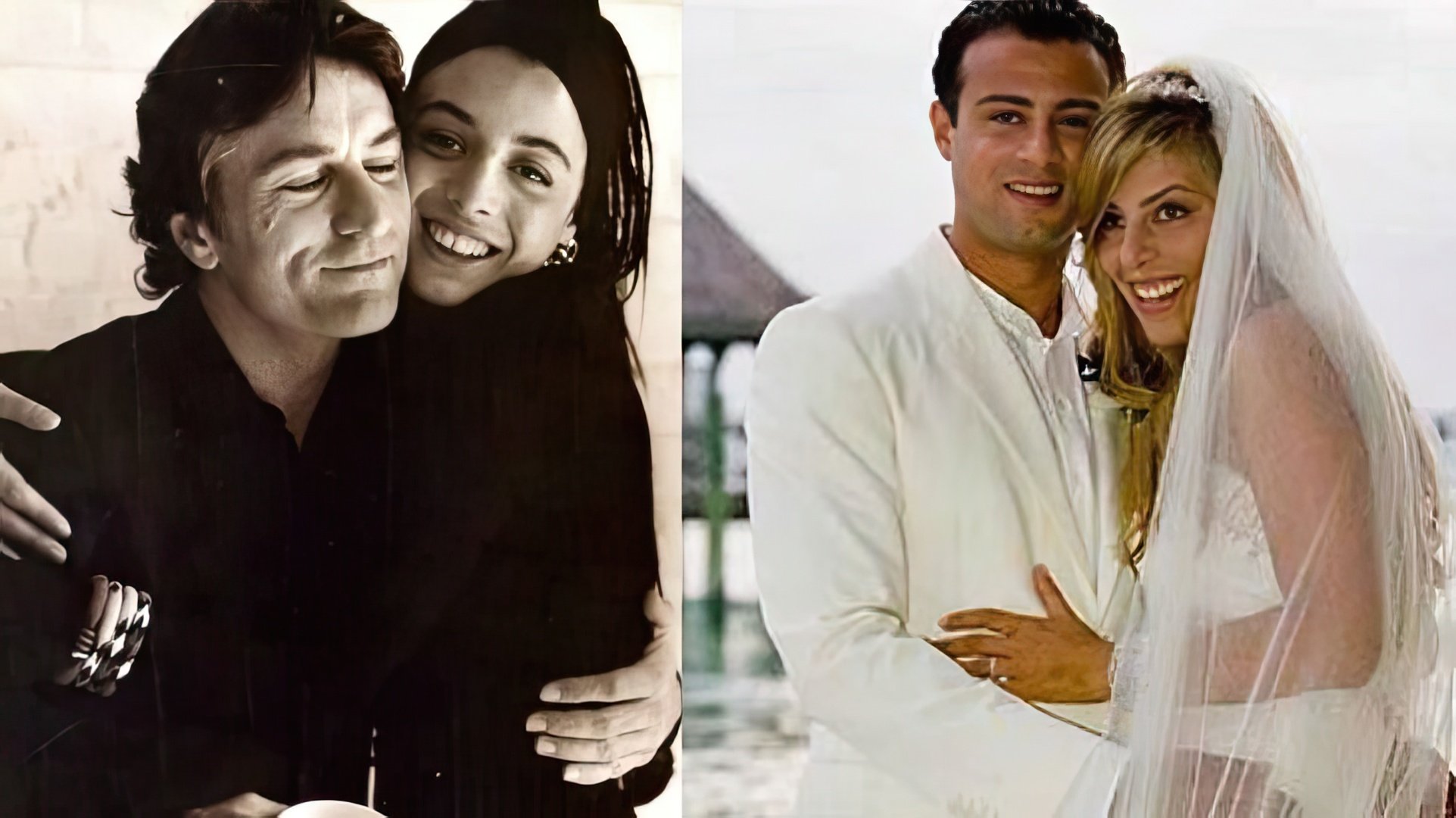 Left: De Niro and his adopted daughter Drena, right: Raphael De Niro with his wife
