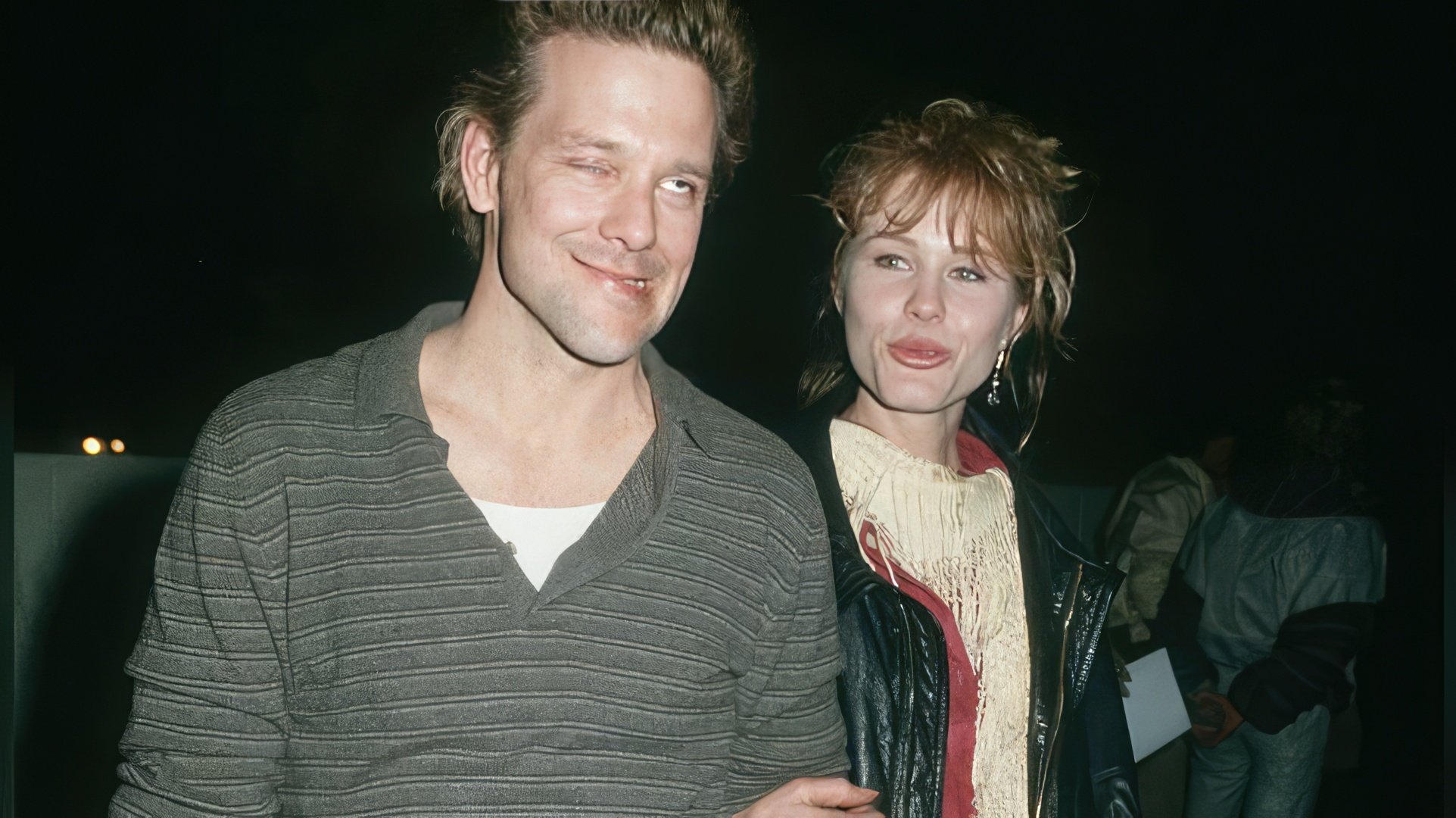 Mickey Rourke and Debra Feuer