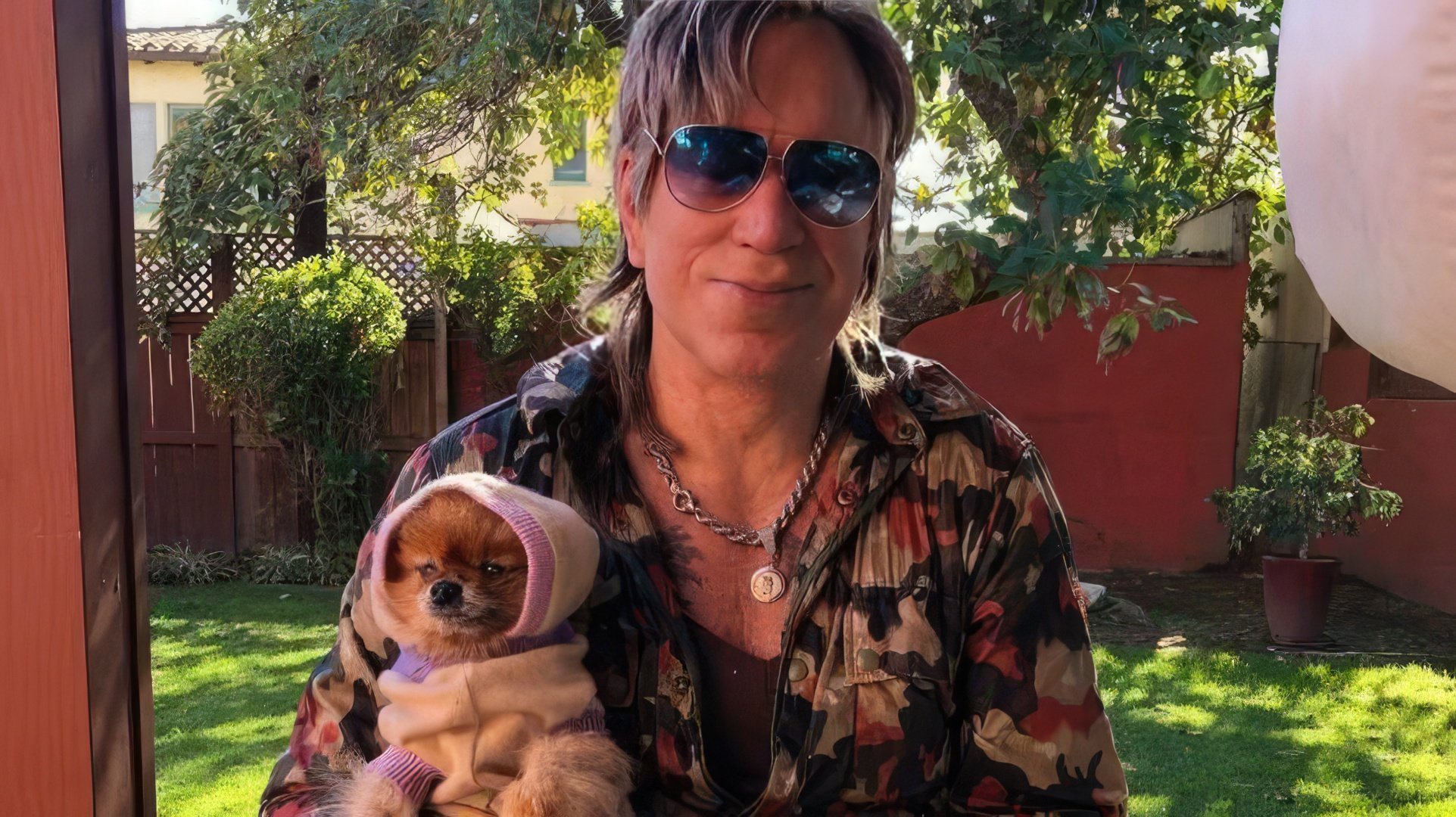 Mickey Rourke and His Pomeranian