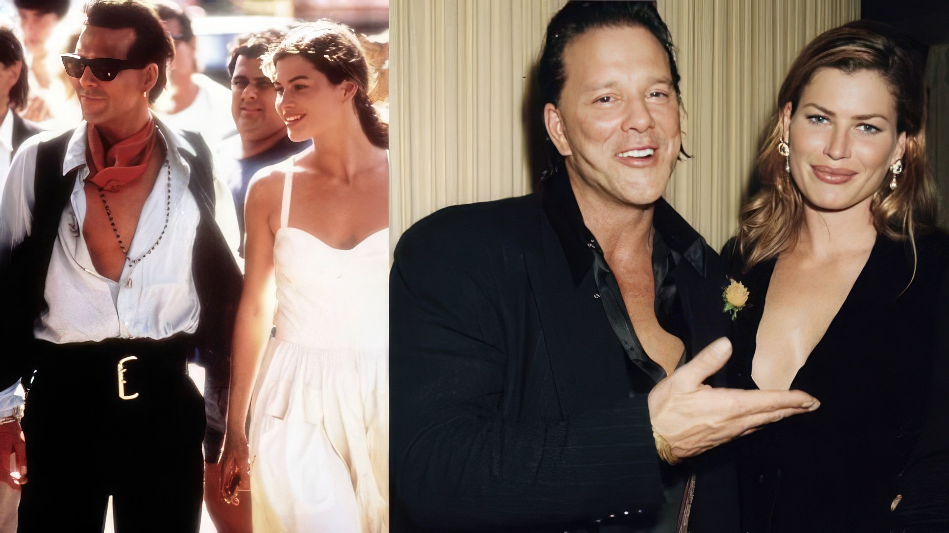 Mickey Rourke and Carré Otis