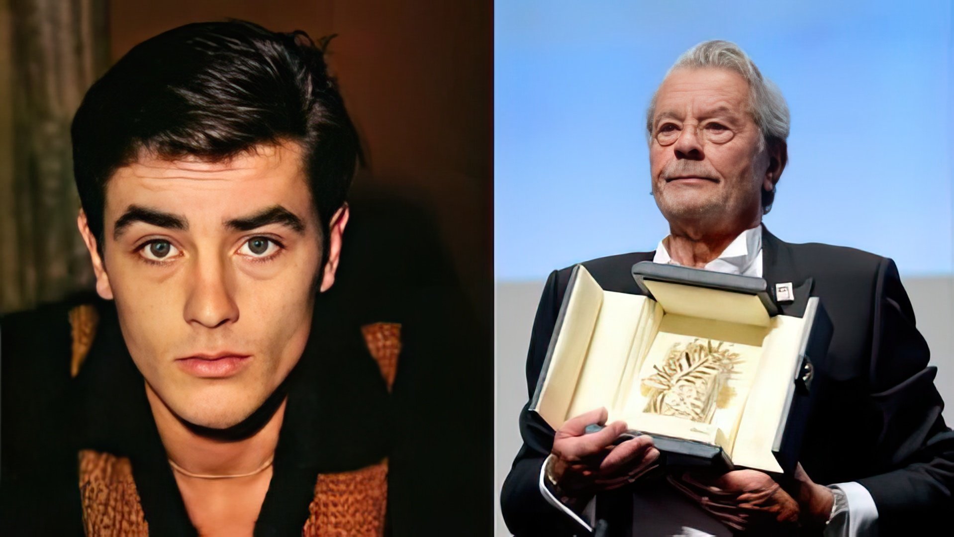 Alain Delon in his youth and later years (Cannes 2019)