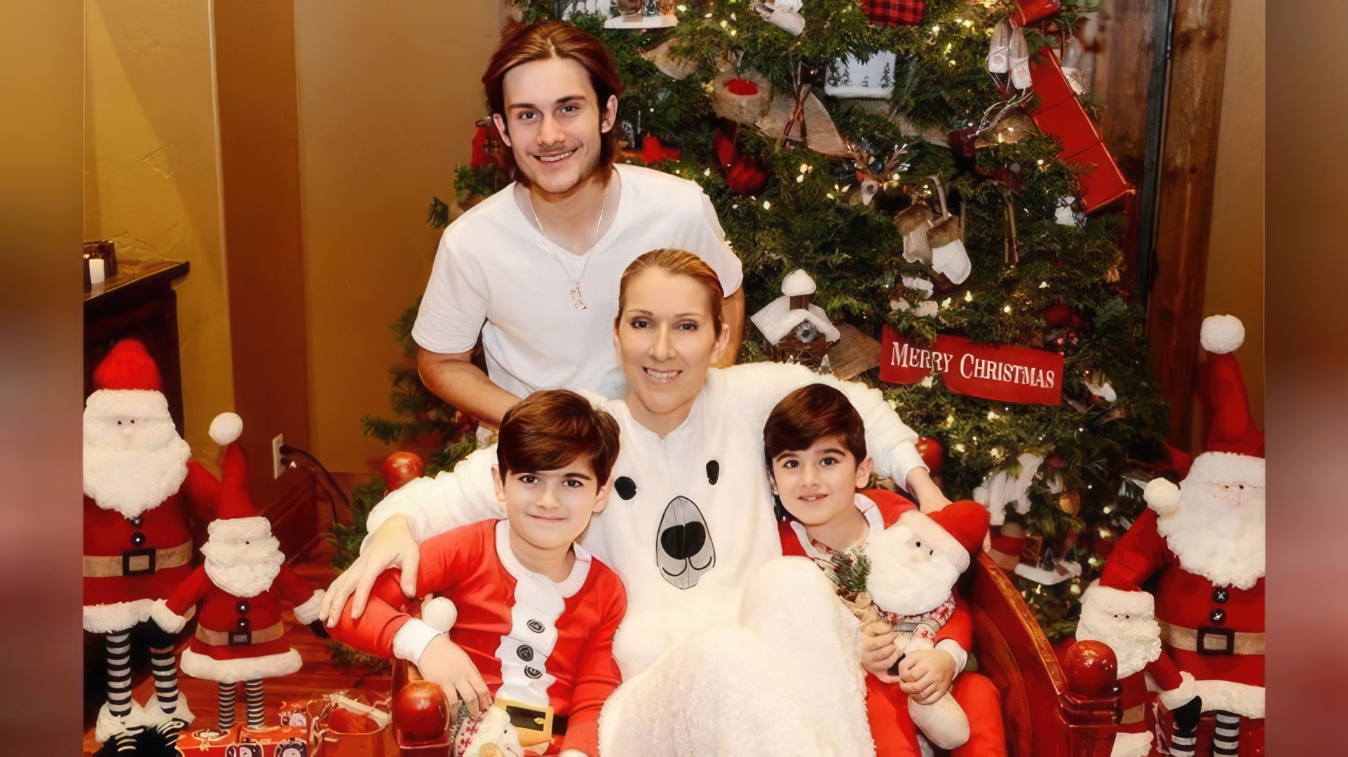 Celine Dion with her children
