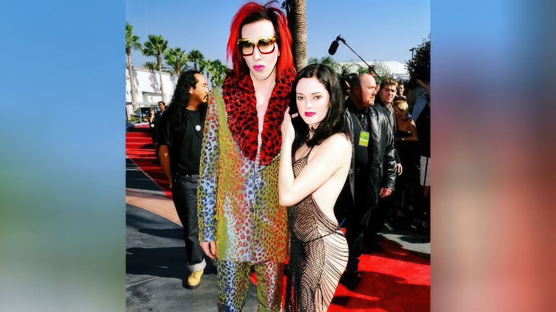 Marilyn Manson and his ex-girlfriend, actress Rose McGowan