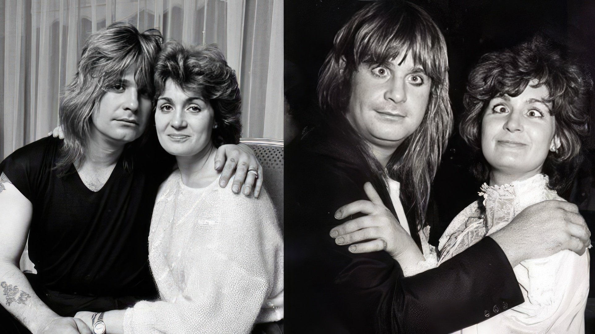 Ozzy and Sharon Osbourne in their youth