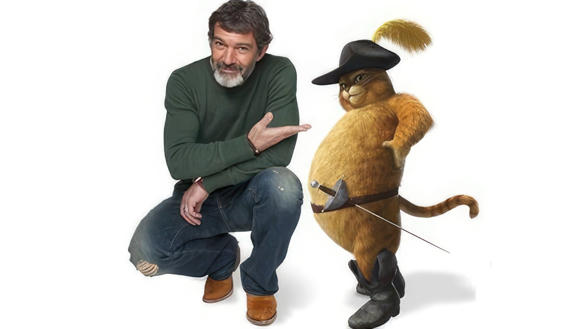 Antonio Banderas voiced the cat in the "Shrek"