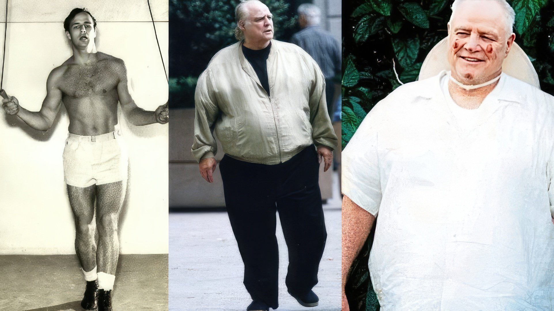 By the end of his life, Marlon Brando got fat due to health problems