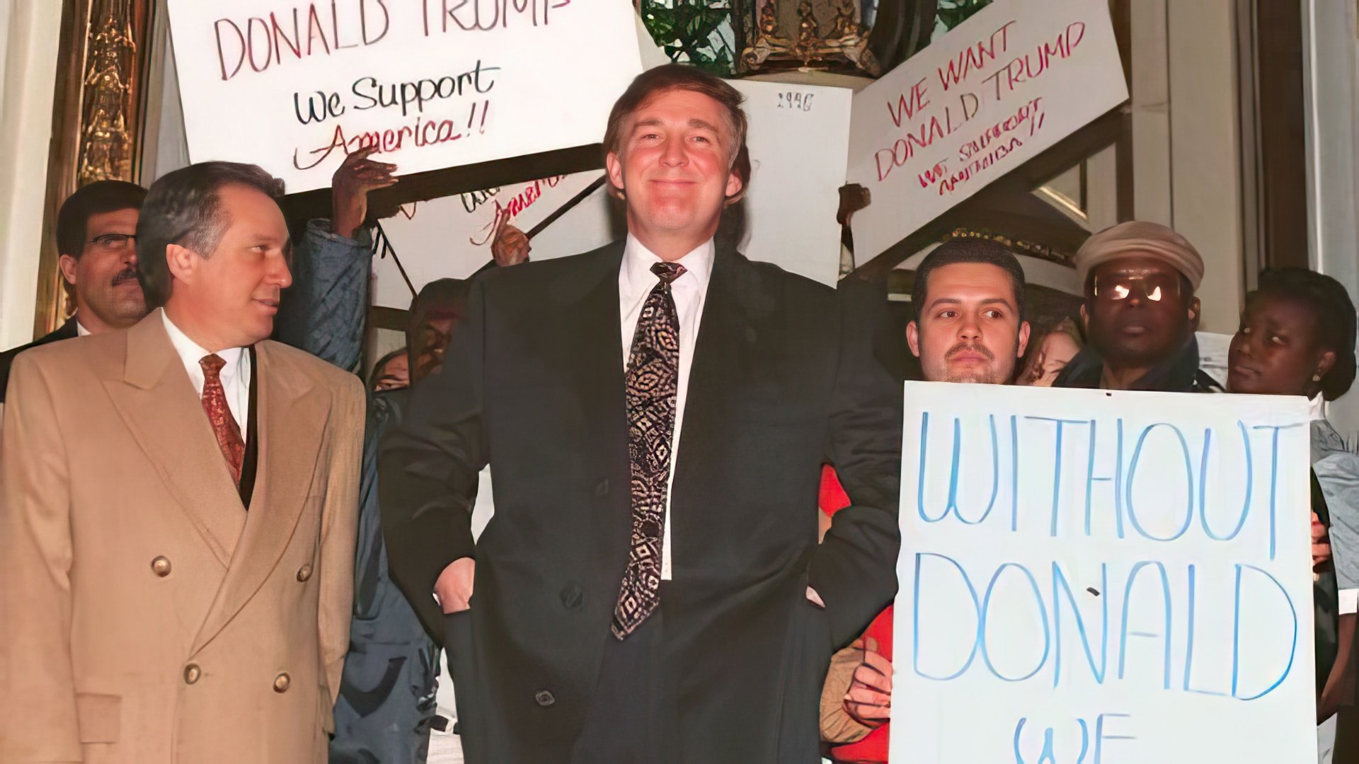 Donald Trump at the opening of Trump Plaza