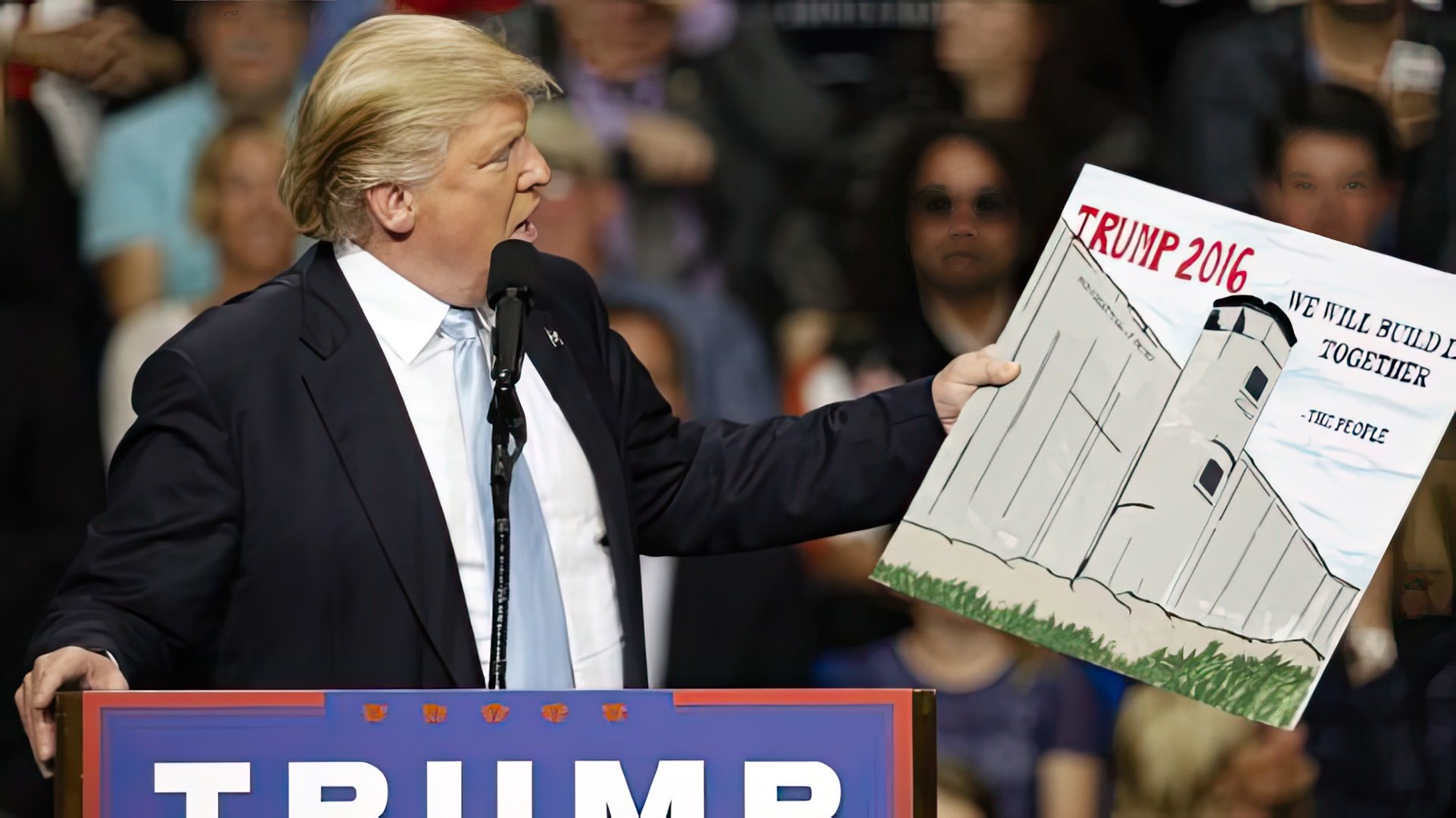 Donald Trump with the Mexican Wall Project