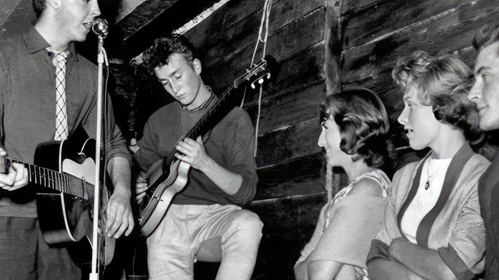 John Lennon and Paul McCartney in The Quarrymen