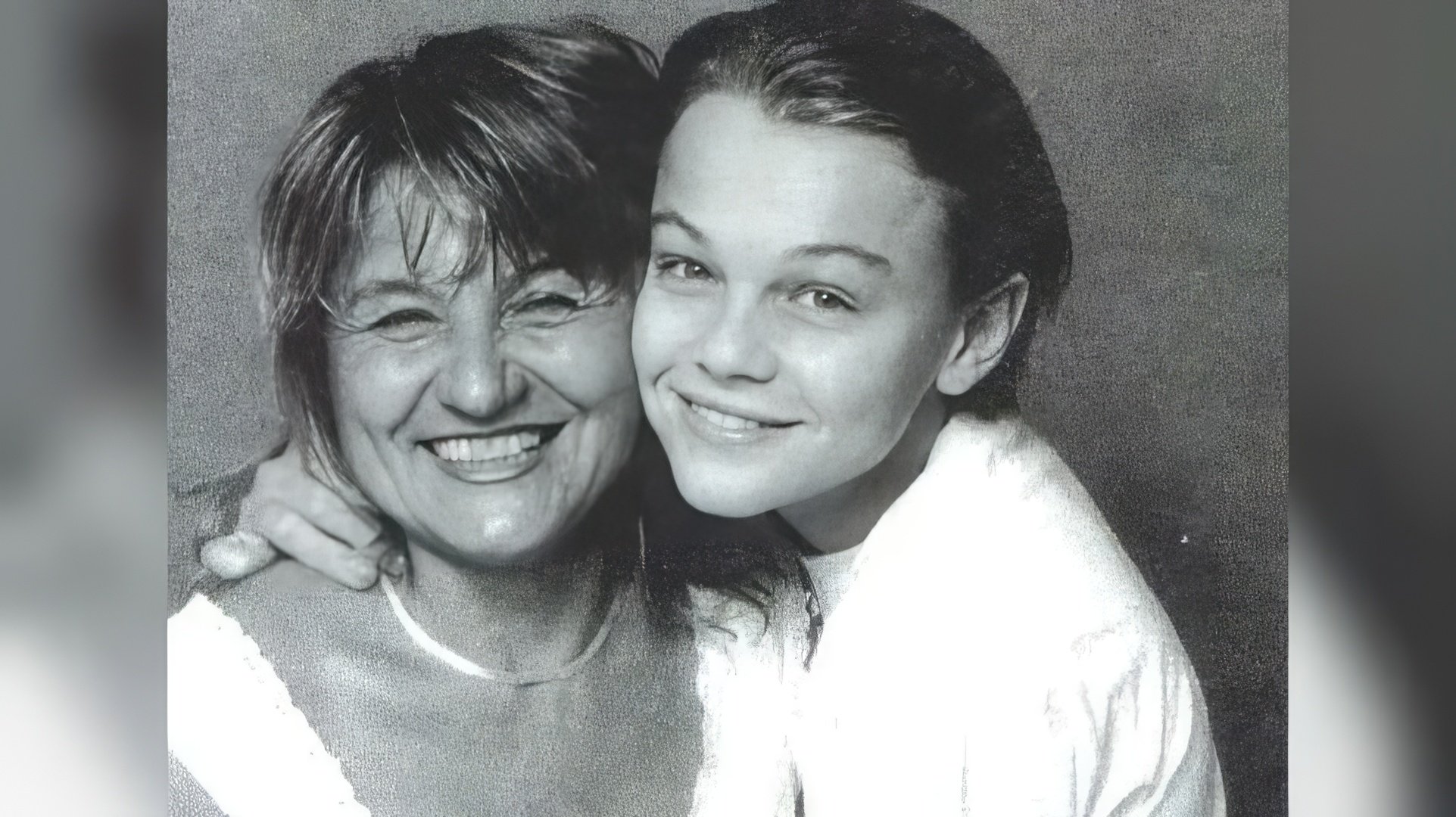 Leonardo DiCaprio with his mother