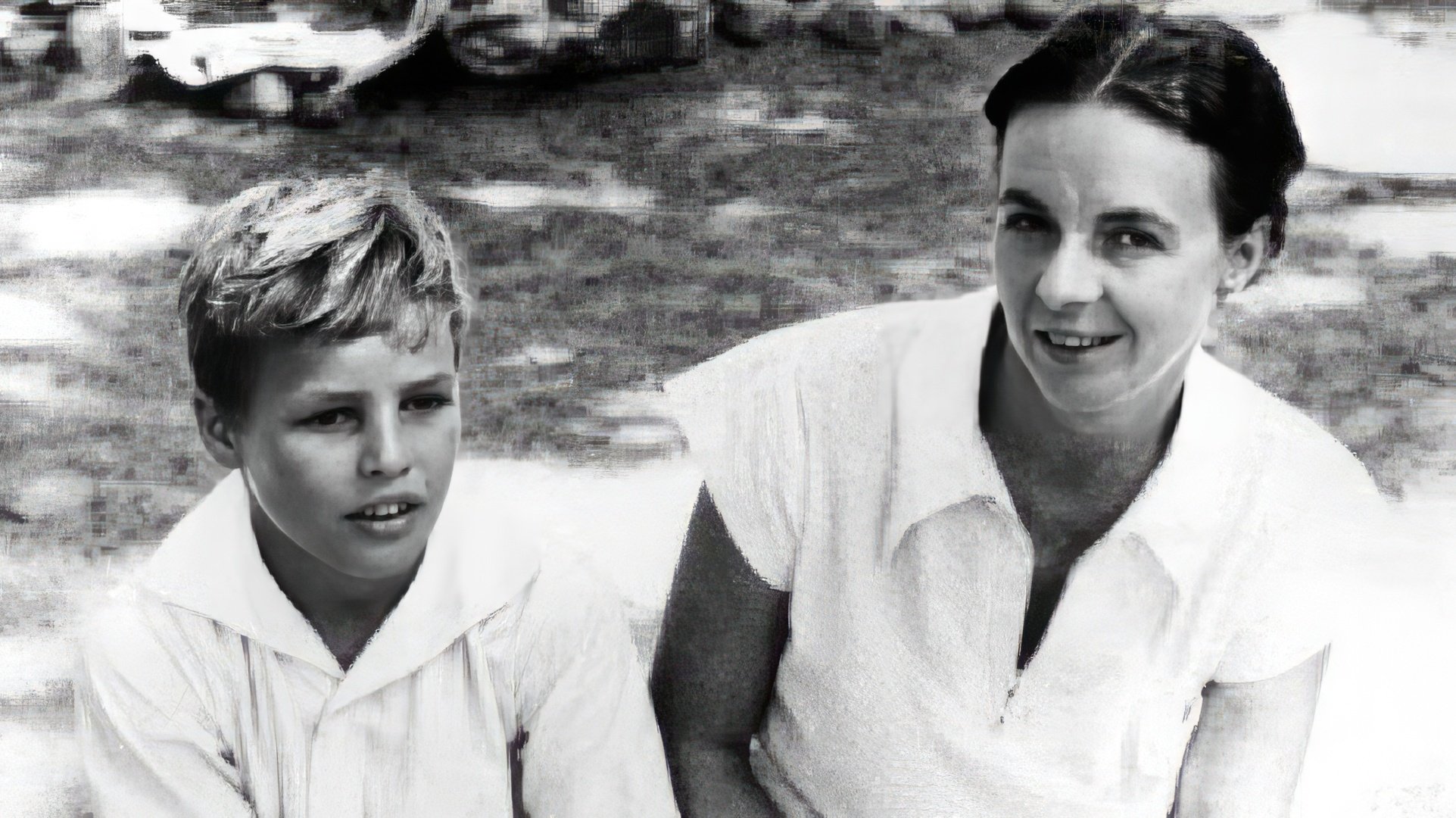 Marlon Brando with his mom