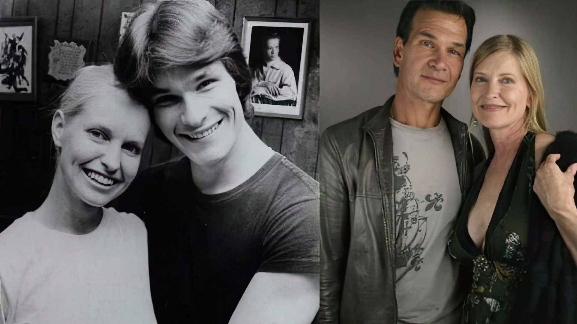 Patrick Swayze with his wife