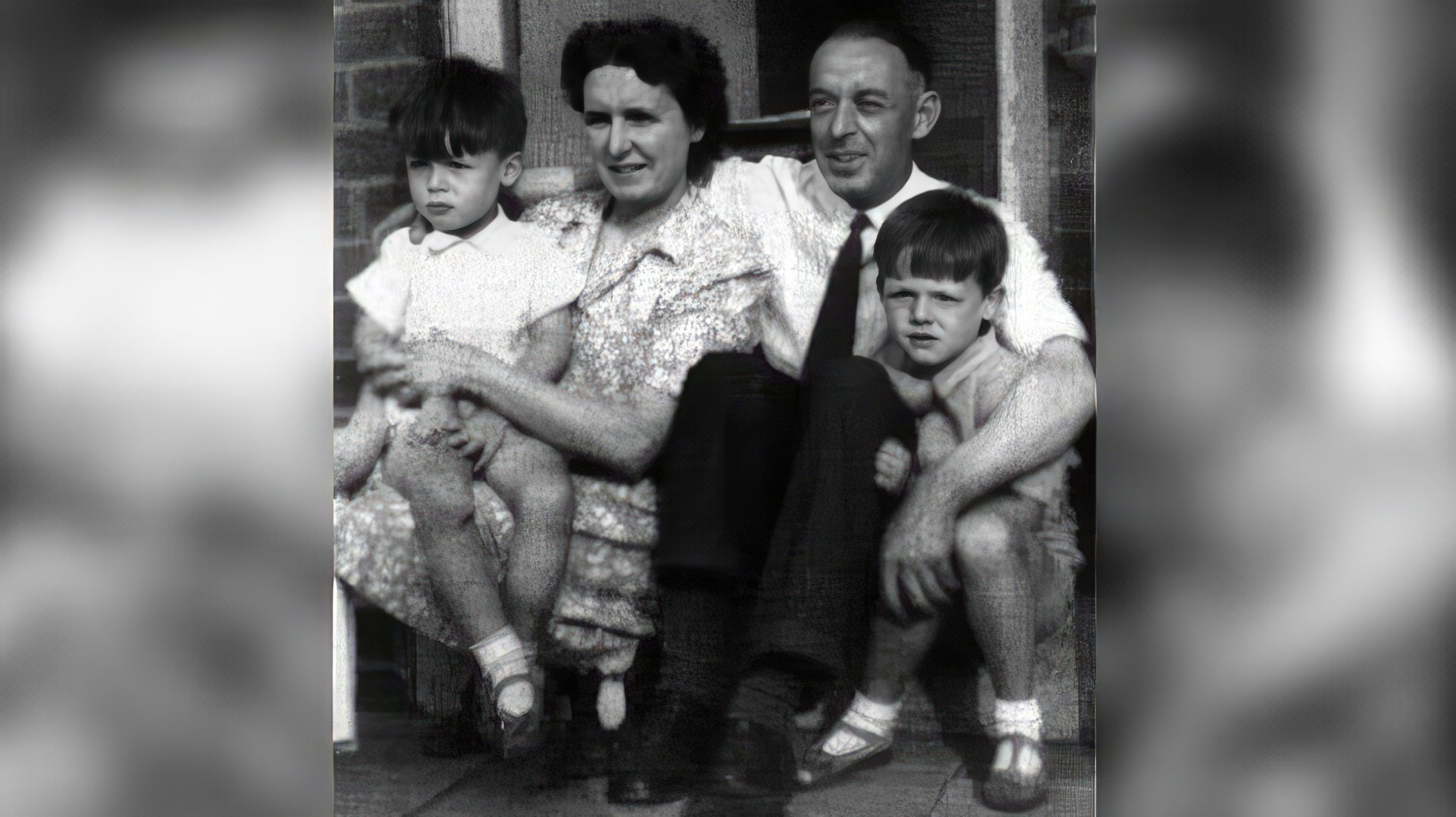 Paul McCartney (right) with his parents and brother