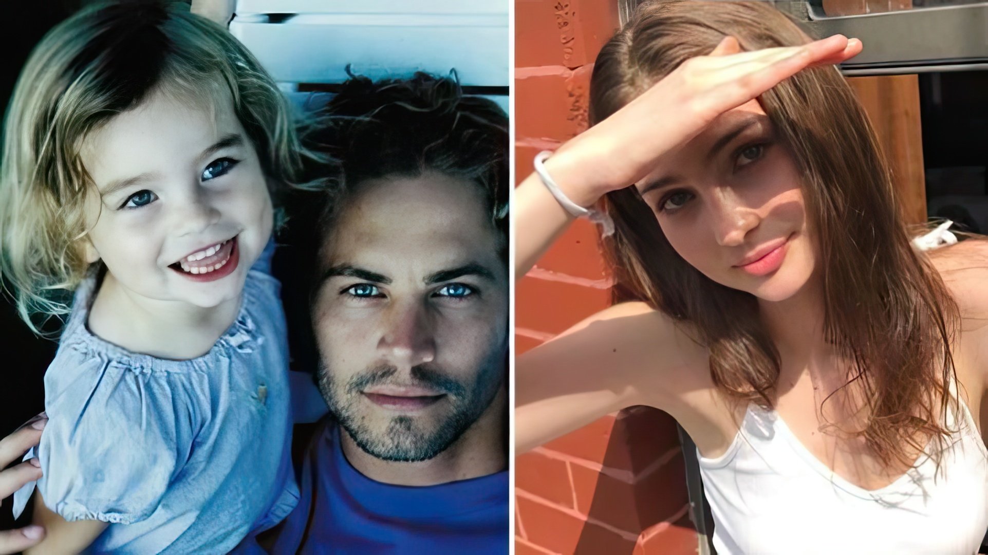 Paul Walker's daughter Meadow as a child and now