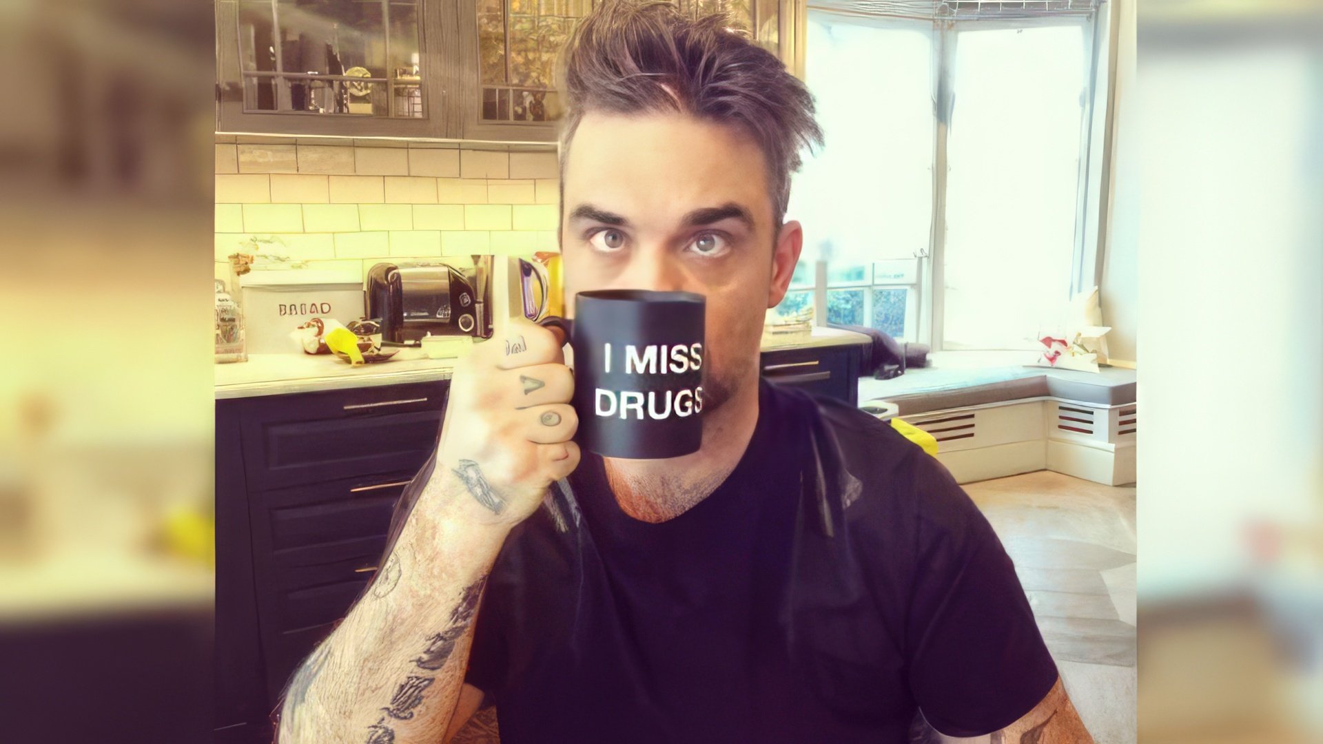 Robbie Williams has been drug-free since then