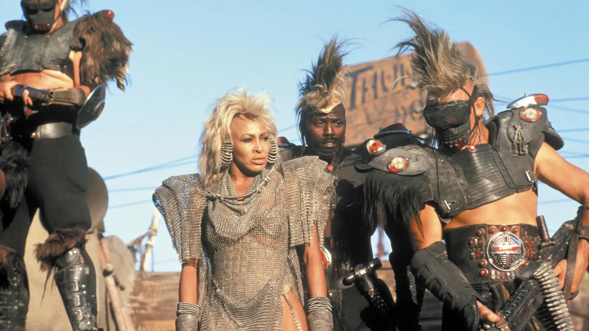 Tina Turner on the set of Mad Max: Beyond Thunderdome