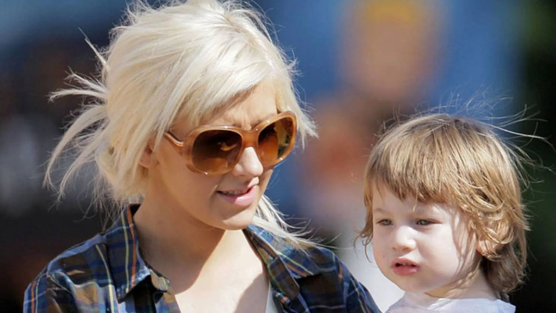 Christina Aguilera with her son Max