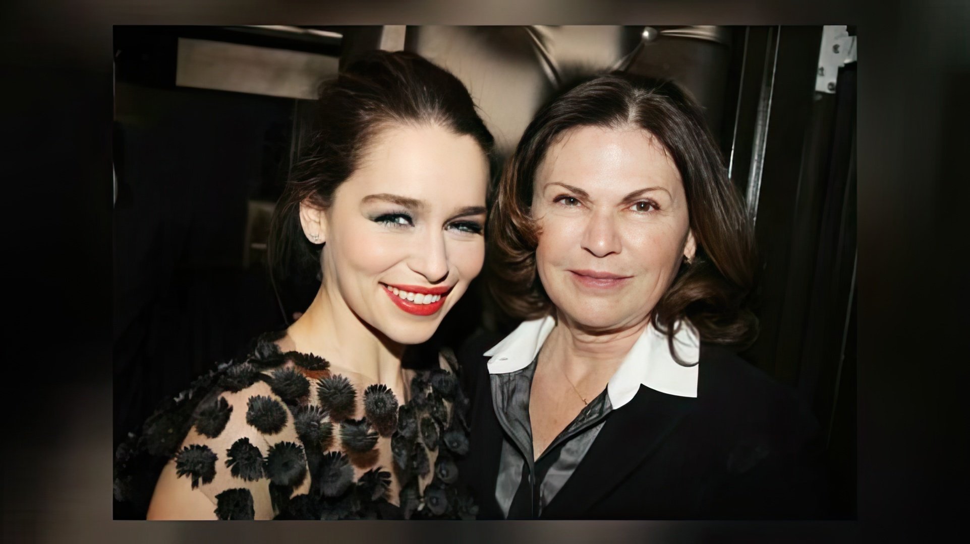 Emilia Clarke with her mom