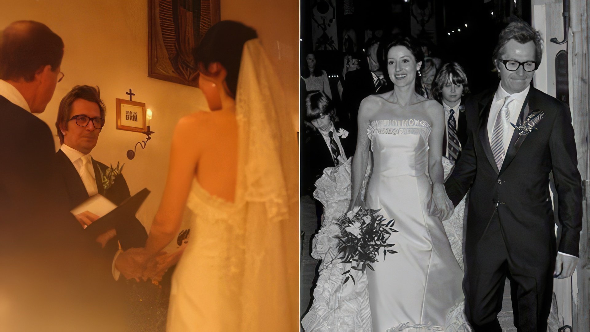 Gary Oldman and Alexandra Edenborough's wedding
