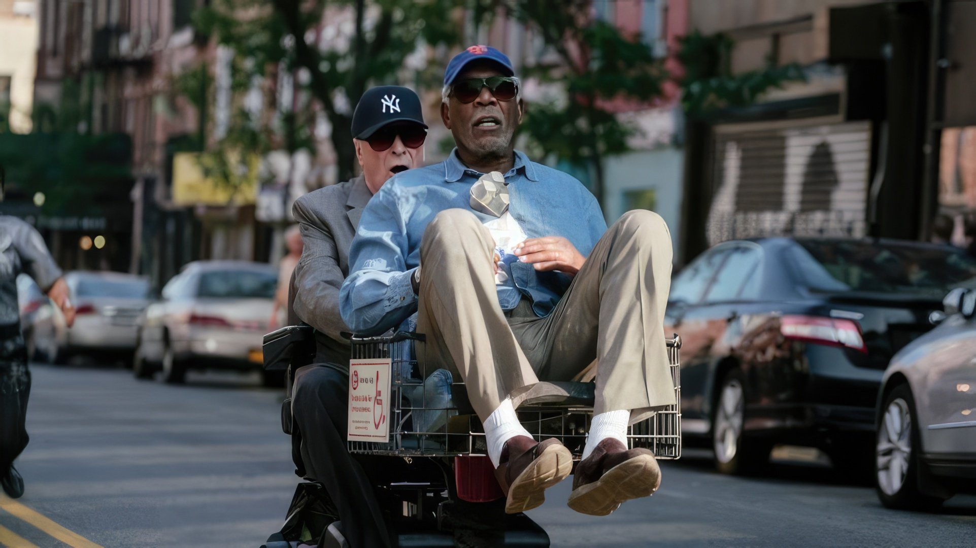 A shot from the movie "Going in Style"