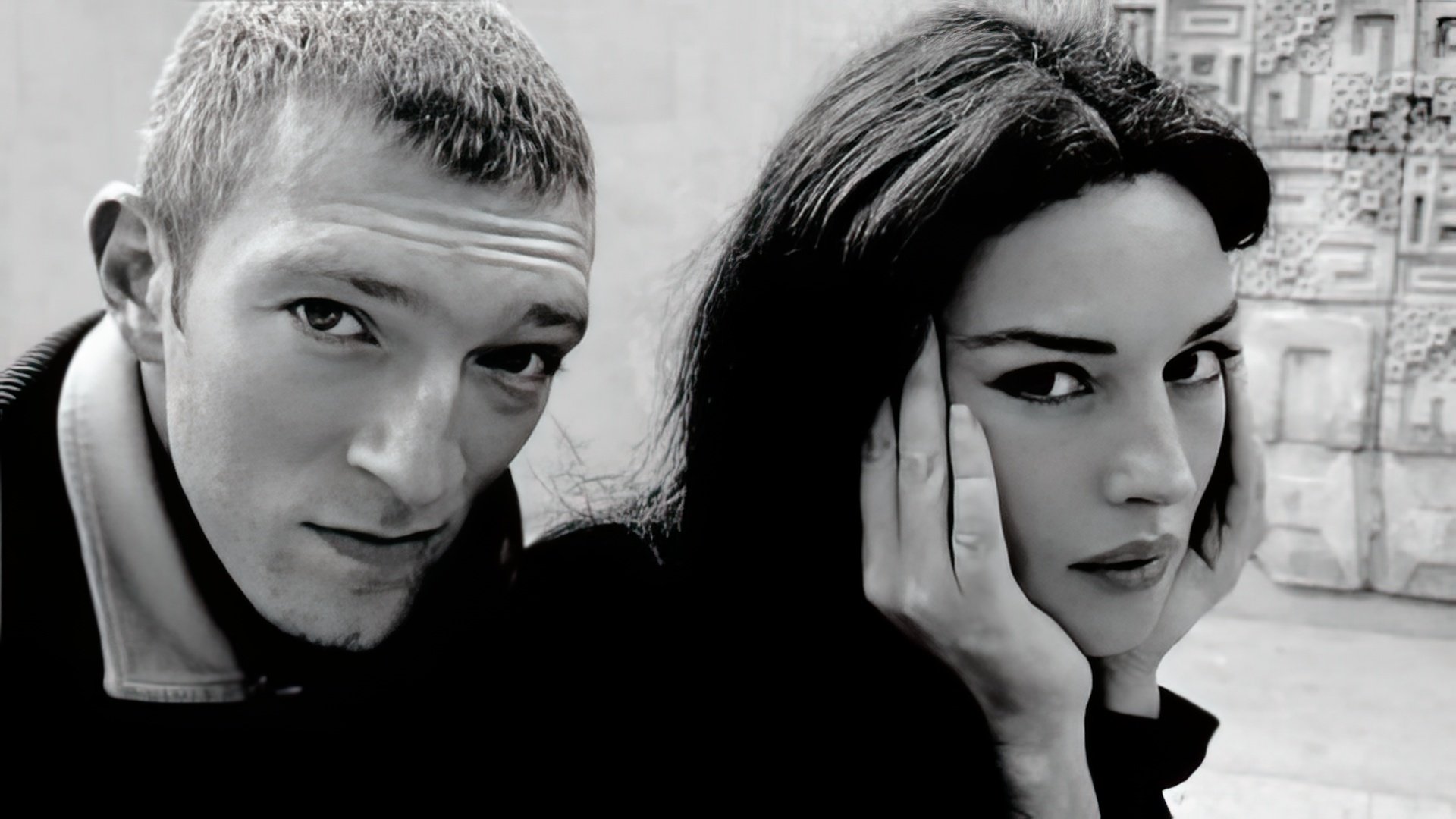 Young Vincent Cassel and Monica Bellucci