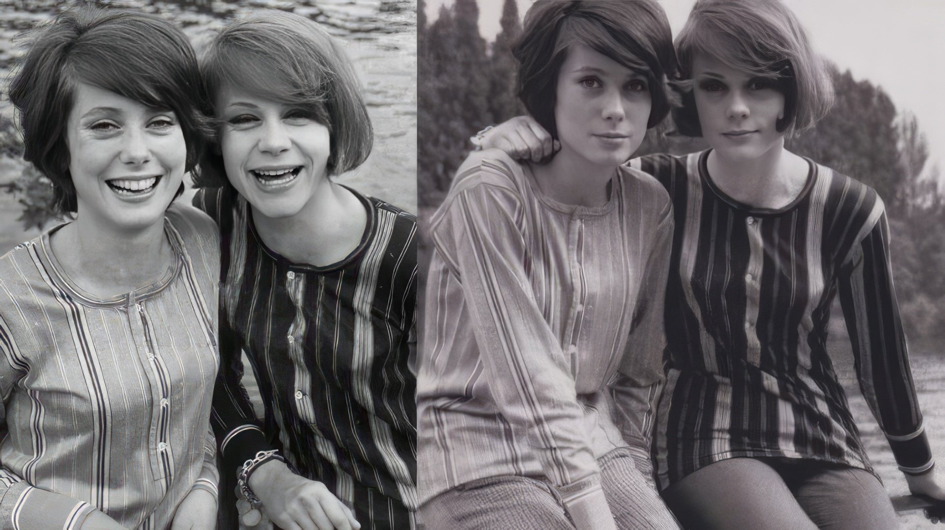 Catherine Deneuve and her sister Françoise