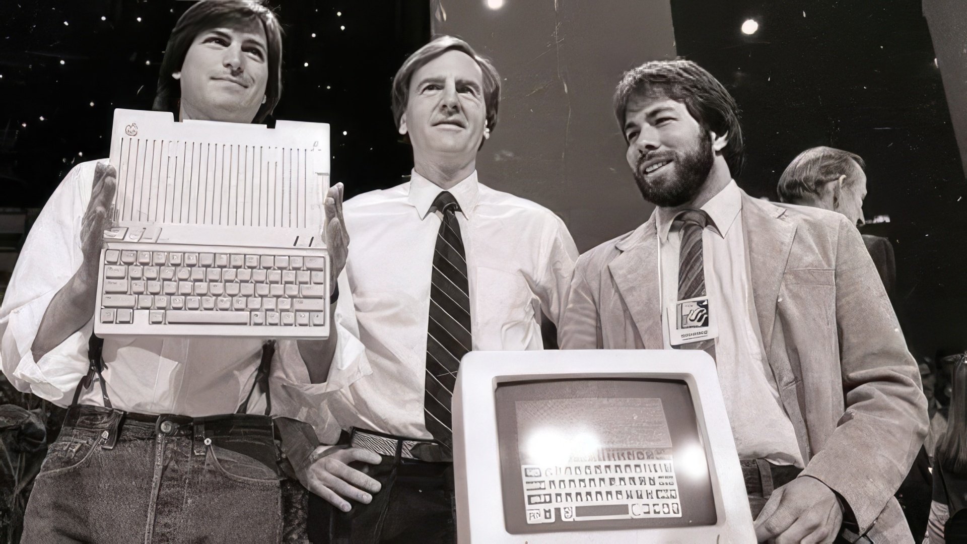 Steve Jobs, John Sculley, and Steven Wozniak