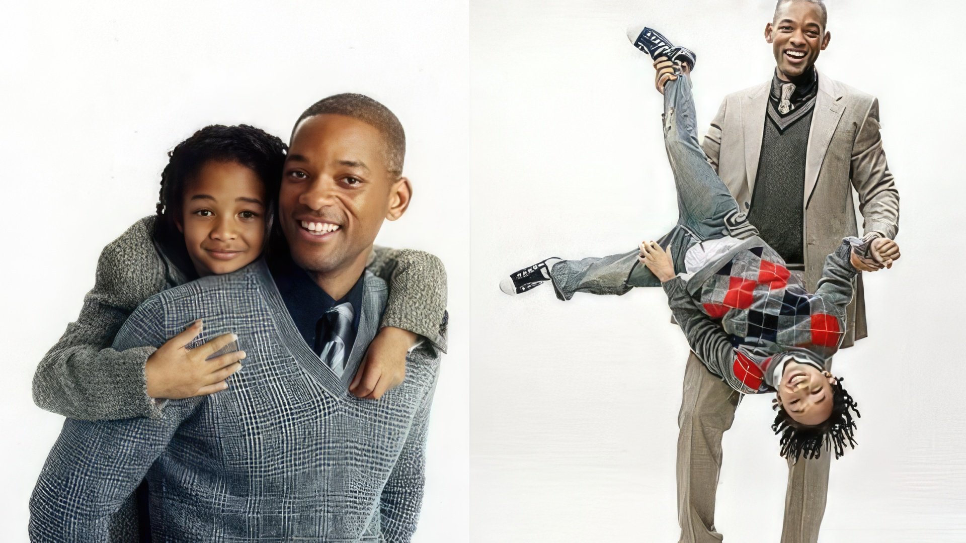 Jaden Smith as a child with his father Will Smith