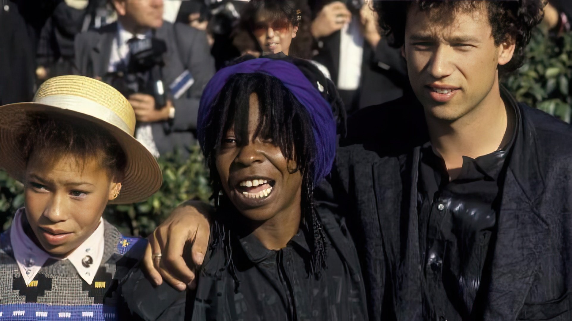 Whoopi Goldberg with daughter Alex and second husband David Claessen