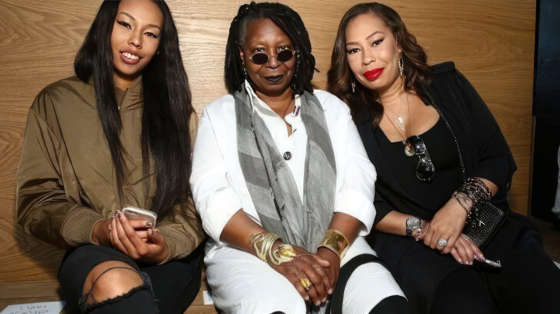 Whoopi Goldberg with her daughter and granddaughter