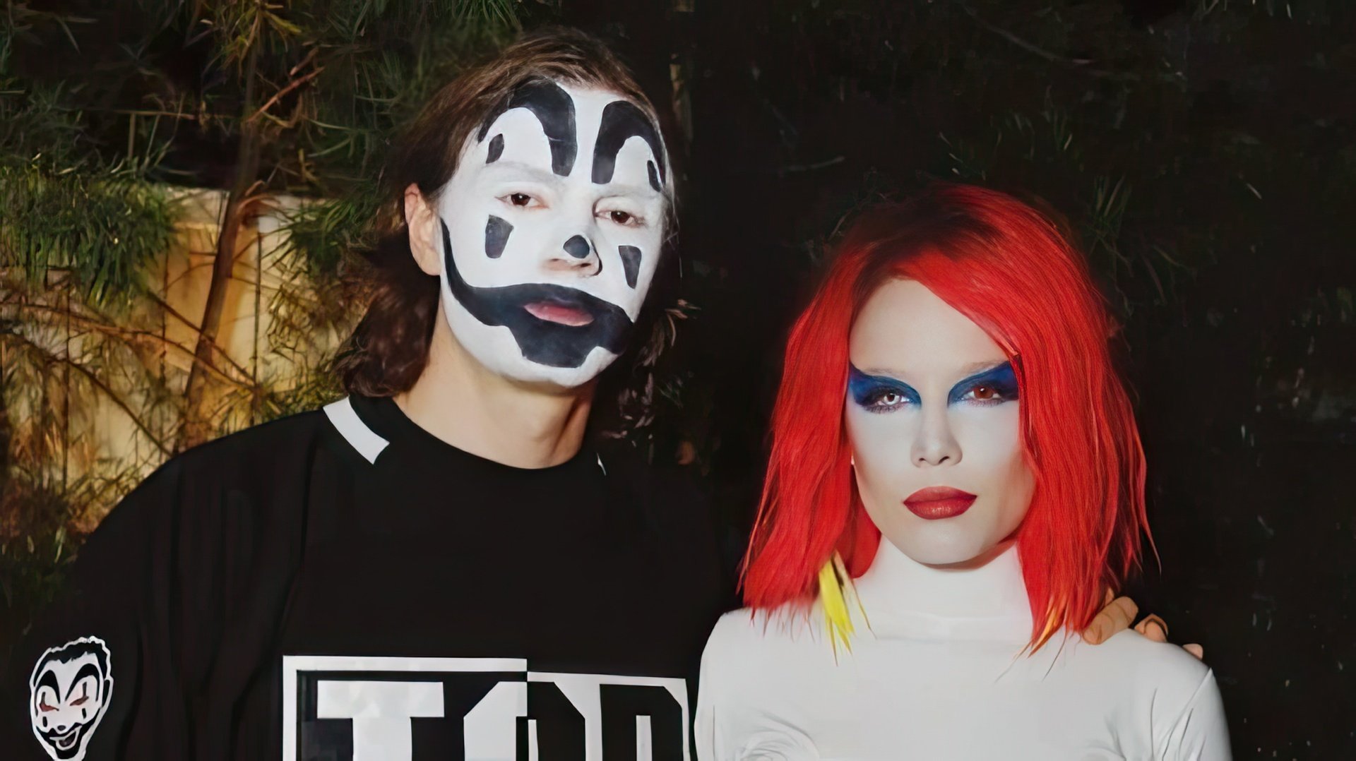 Evan Peters and Halsey at Halloween 2019