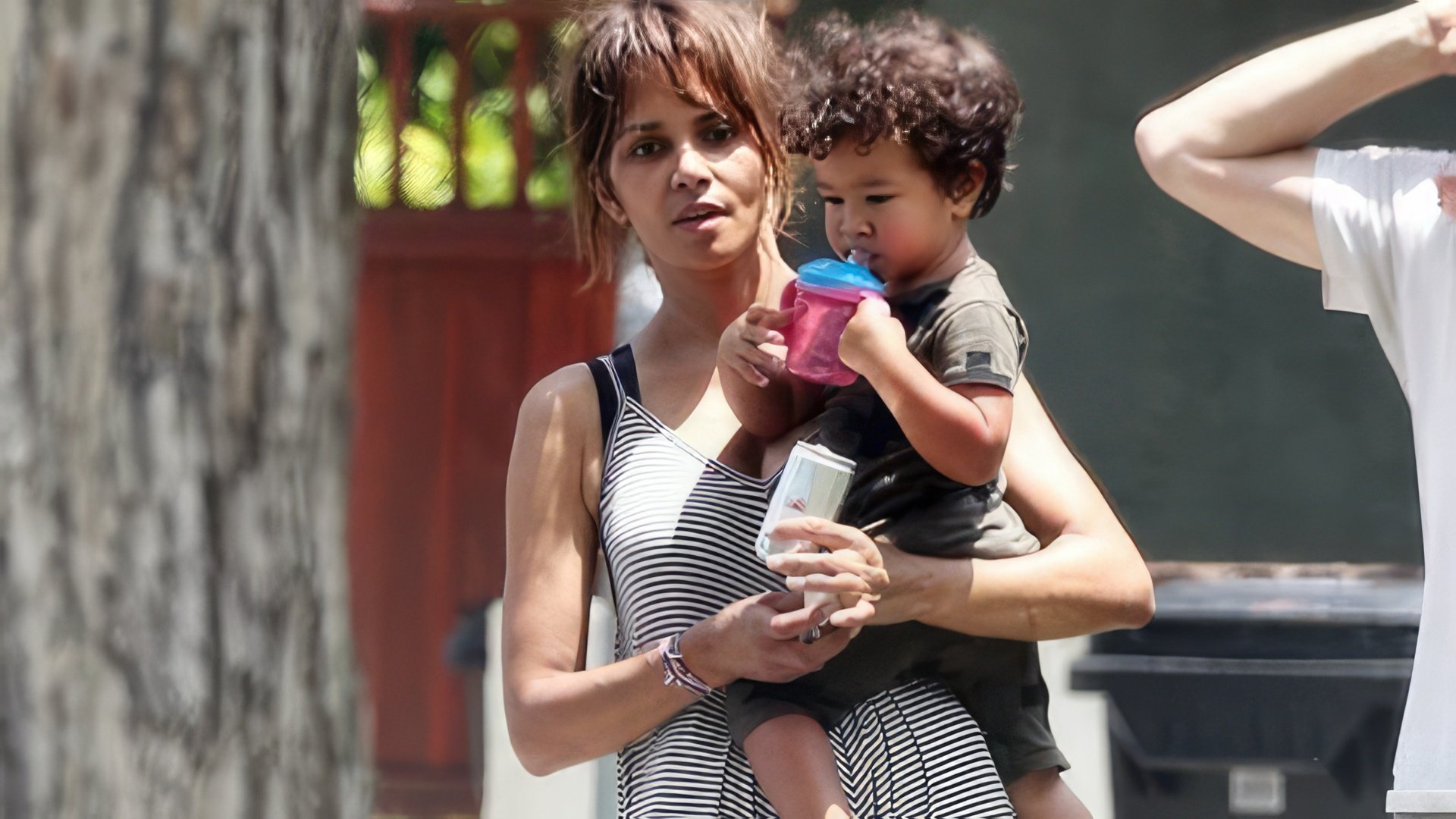 Halle Berry with her son