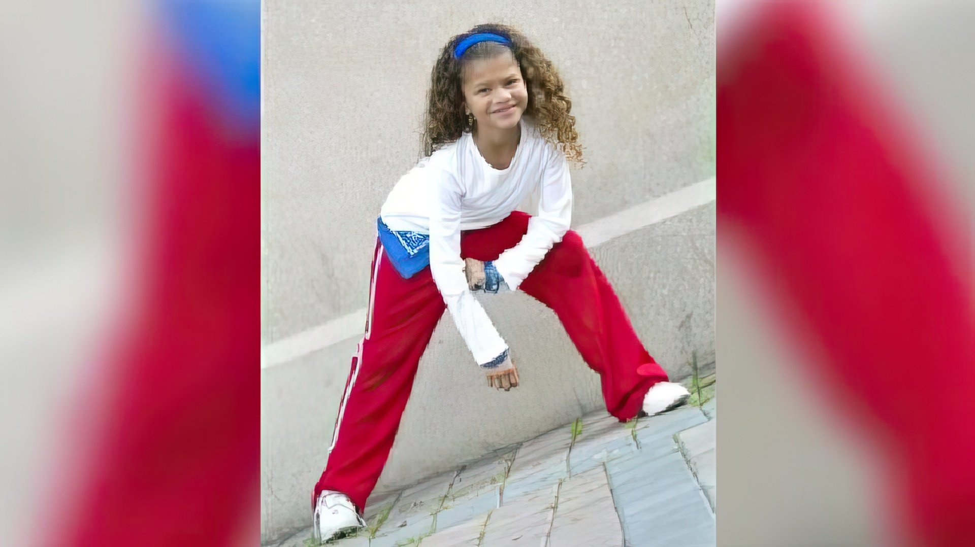 Zendaya during her school years, engaged in dancing