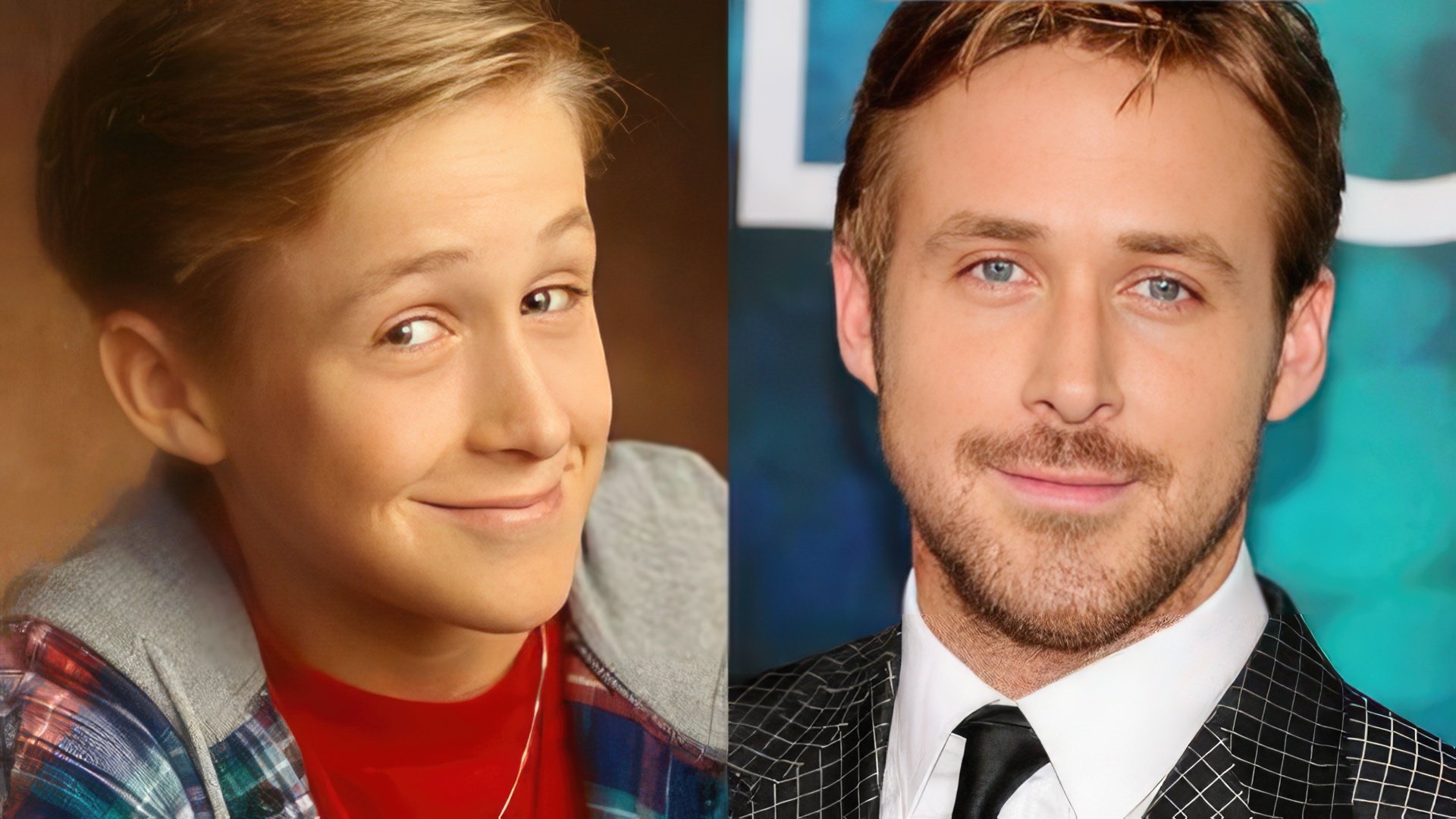 Ryan Gosling in childhood and now