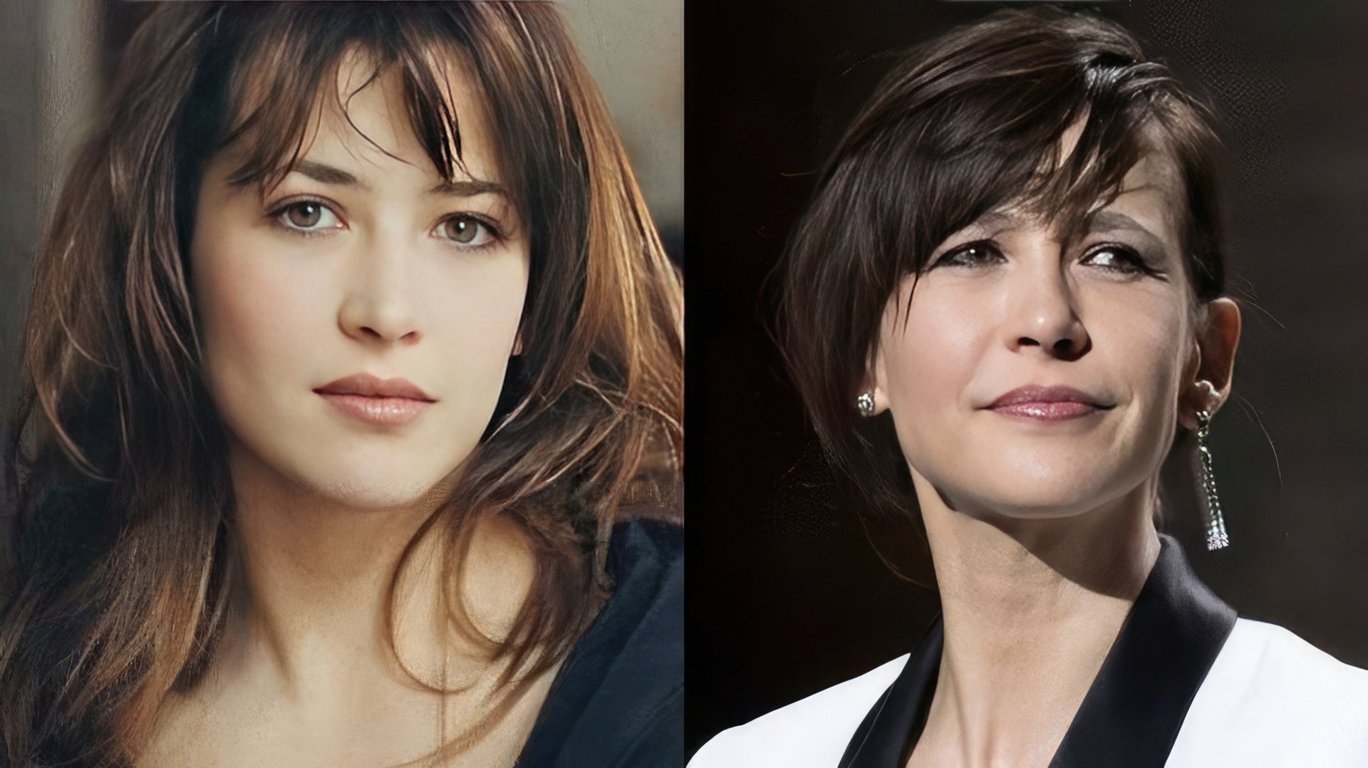 Sophie Marceau then and now