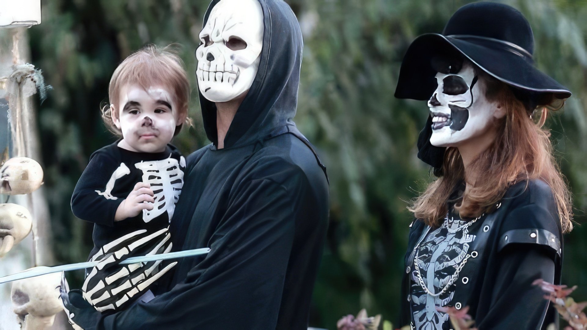 The Gosling family celebrates Halloween