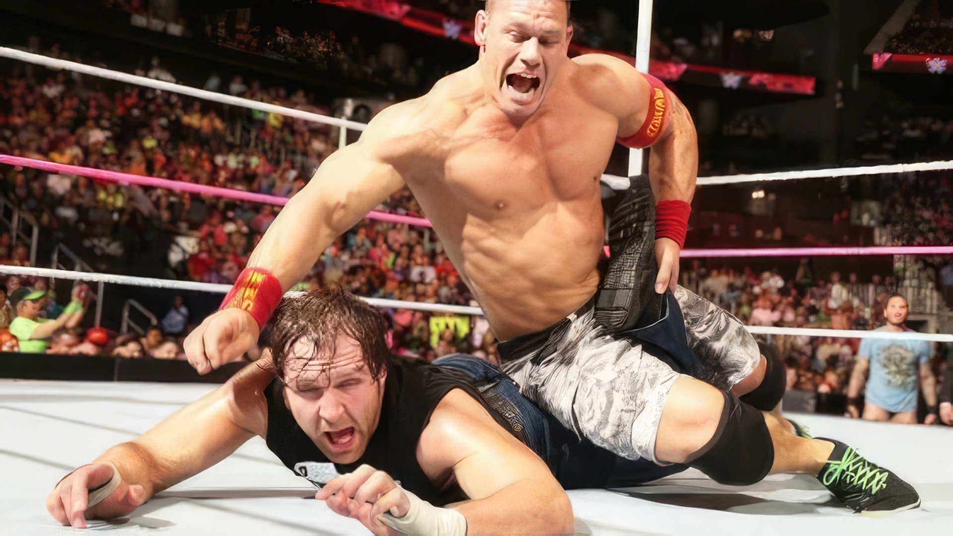 Wrestler John Cena in the ring