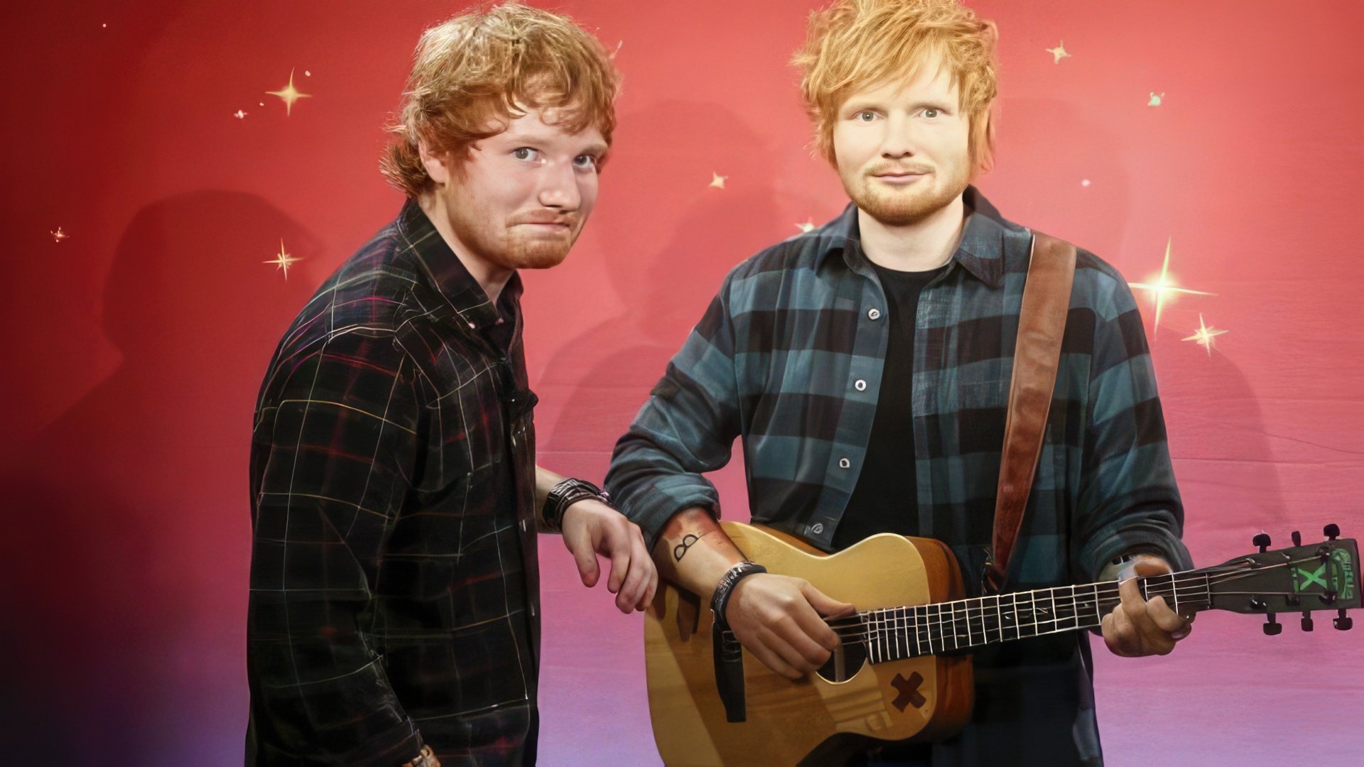 Ed Sheeran and His Wax Replica