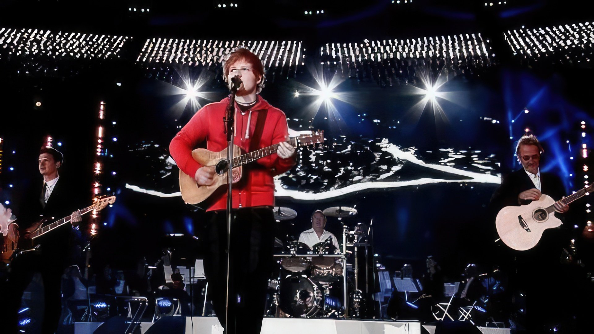 Ed Sheeran at the Closing of the 2012 Olympics in London