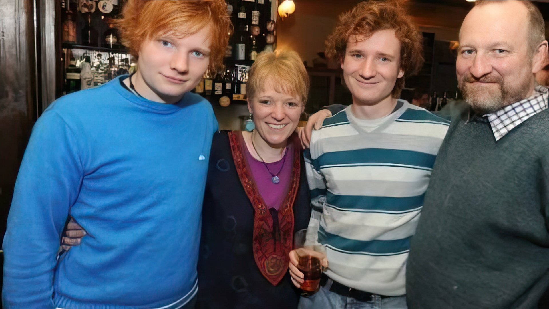 Ed Sheeran with His Parents and Elder Brother