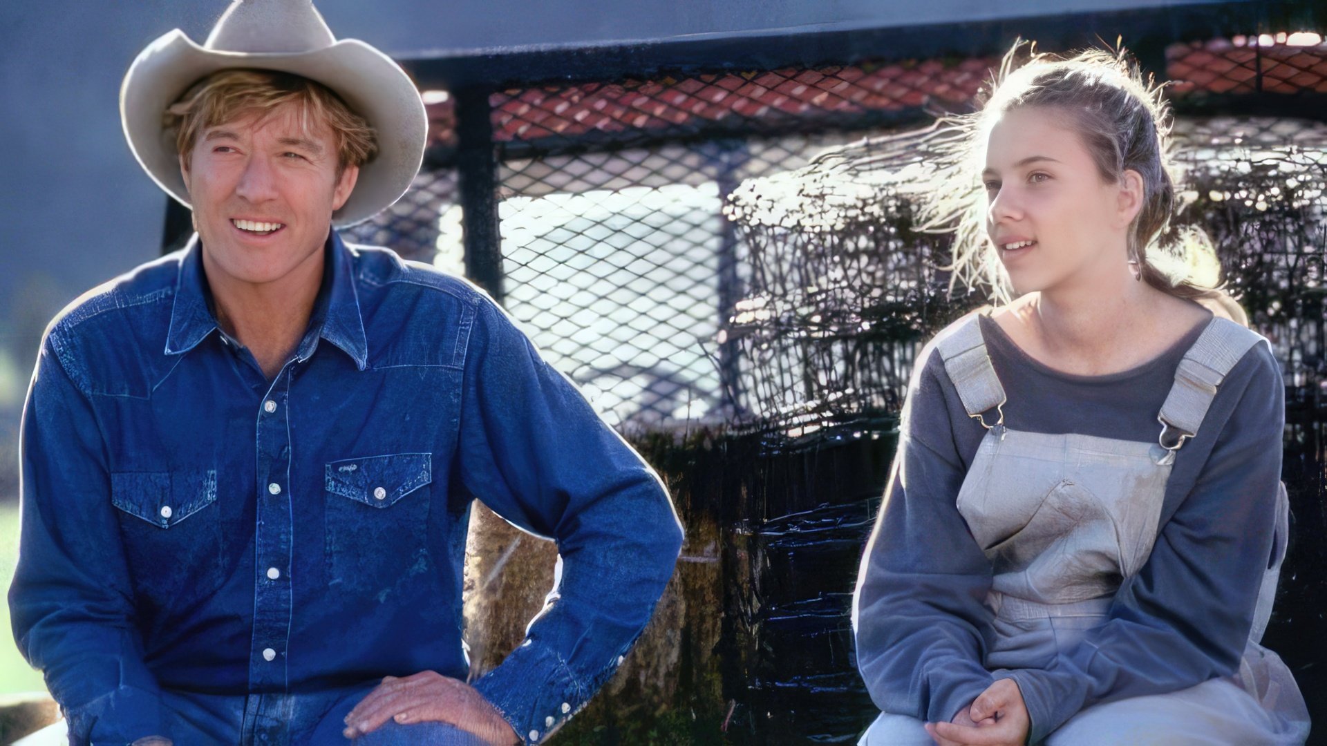 Robert Redford and Scarlett Johansson in «The Horse Whisperer»