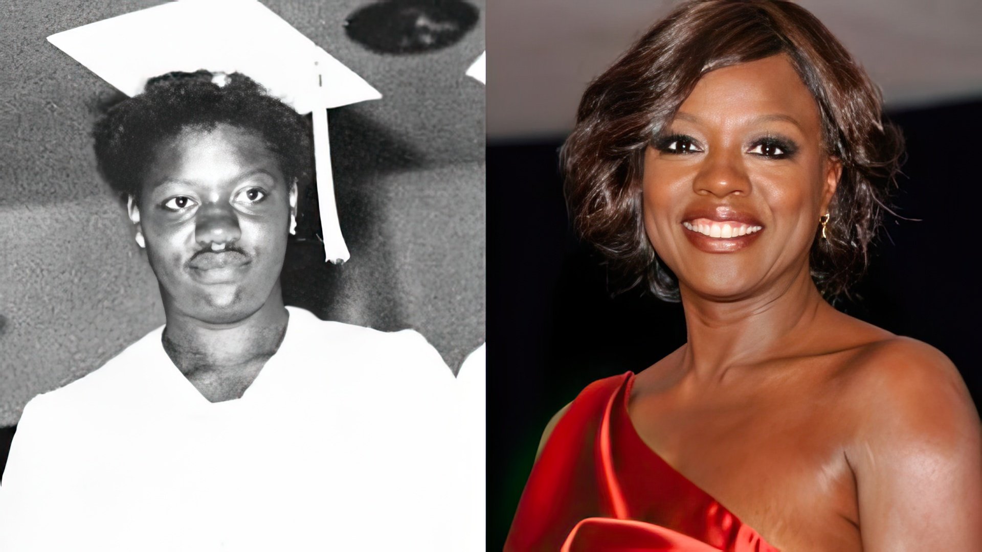 Viola Davis in her youth and now