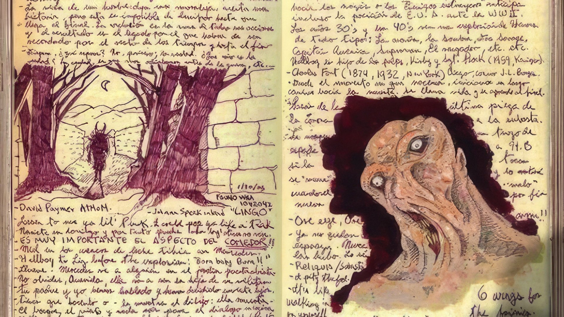 A fragment from del Toro's sketchbook