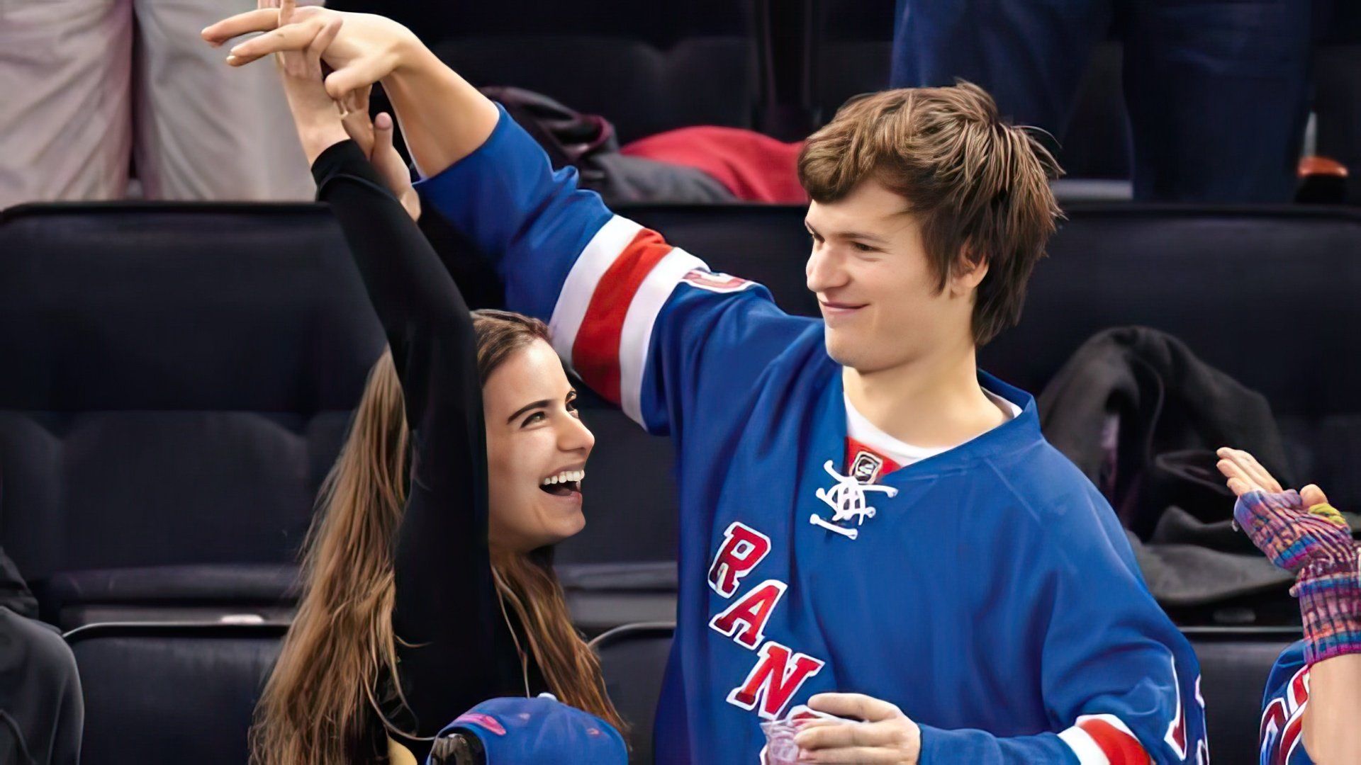 Ansel Elgort and Violetta Komyshan